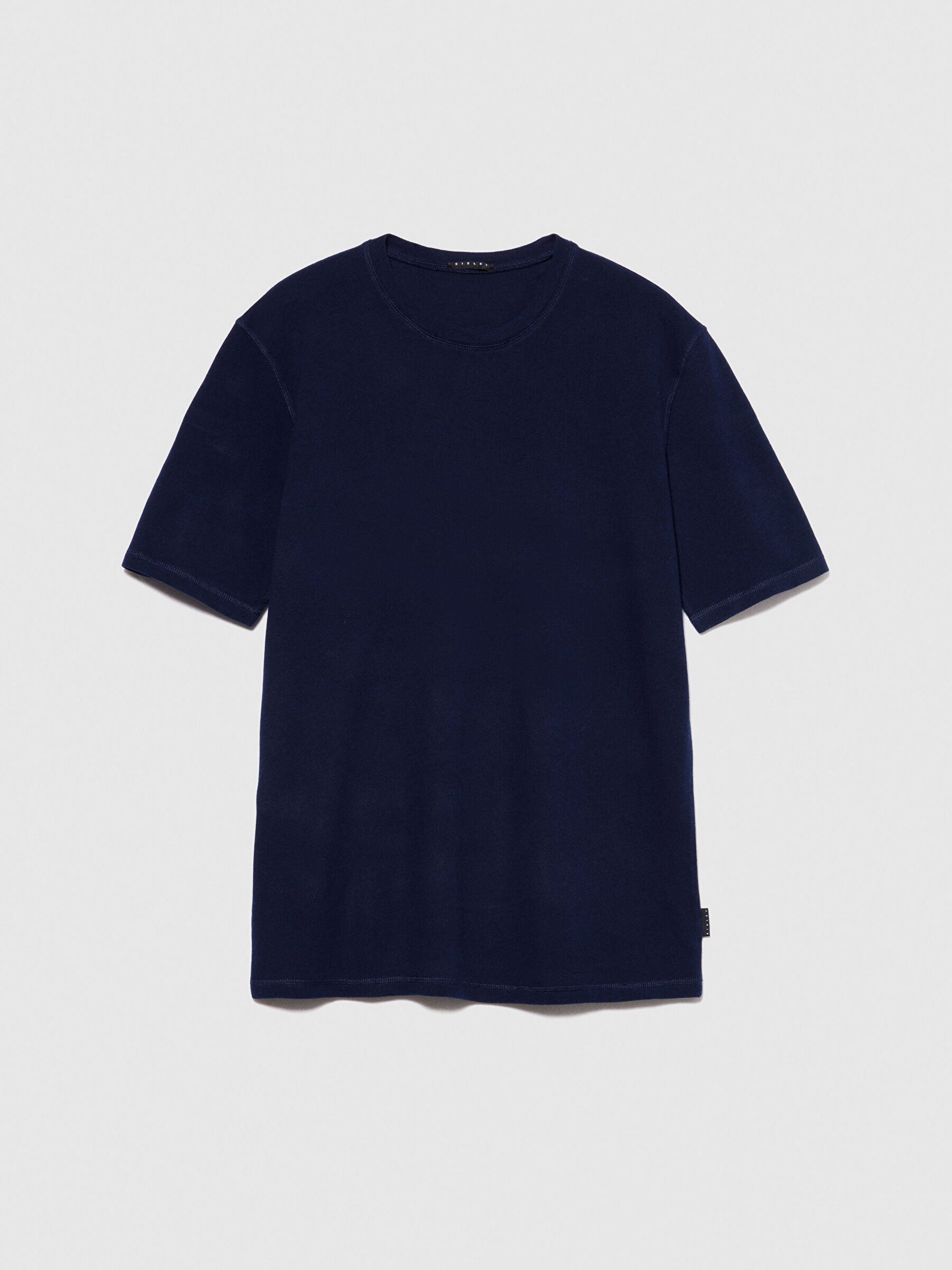 Erkek Lacivert %100 Pamuk Regular Fit Düz Bisiklet Yaka T-Shirt 324P3L5YS103G-901