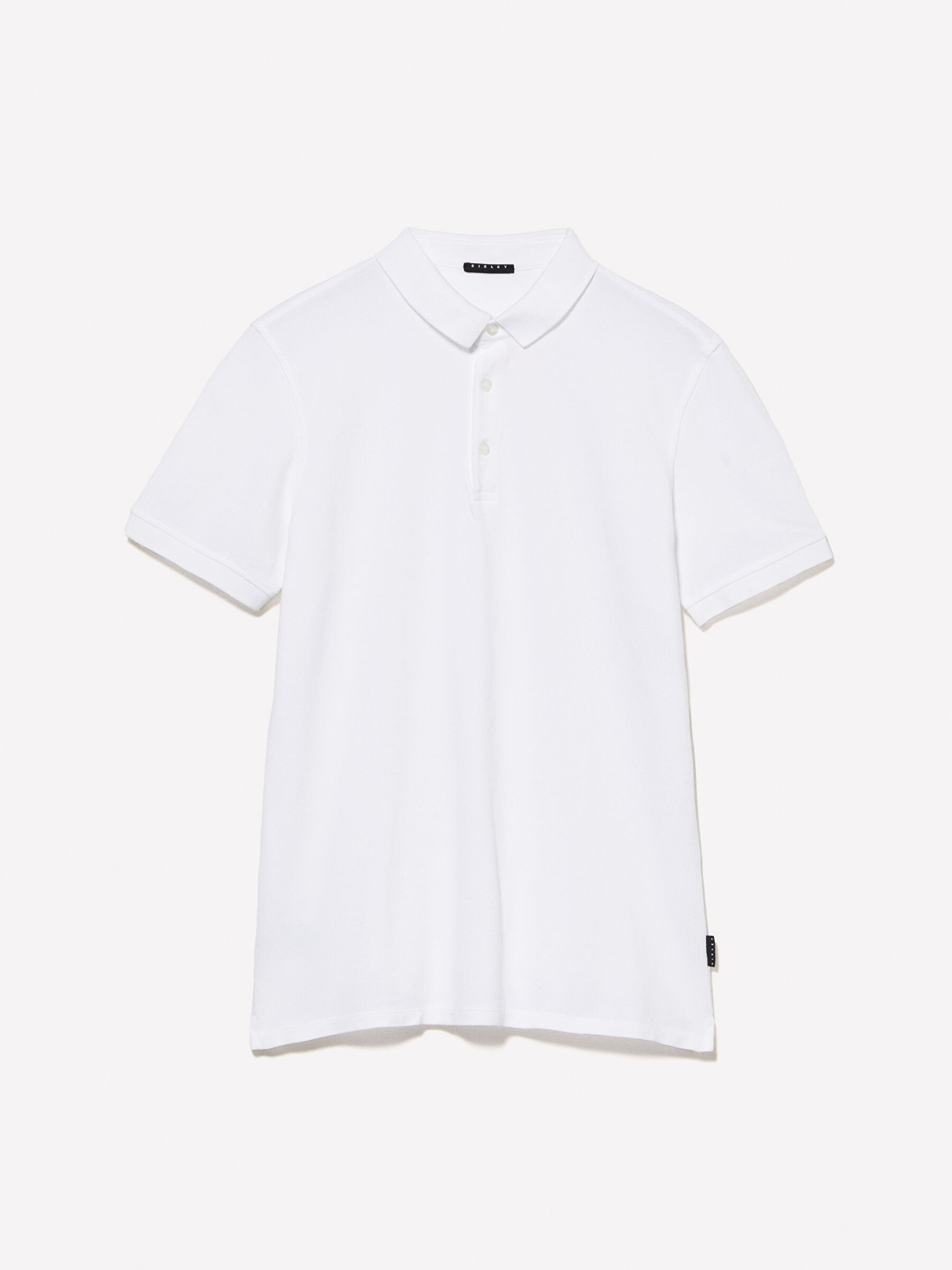 Resim Erkek Beyaz %100 Pamuk Regular Fit Polo T-Shirt