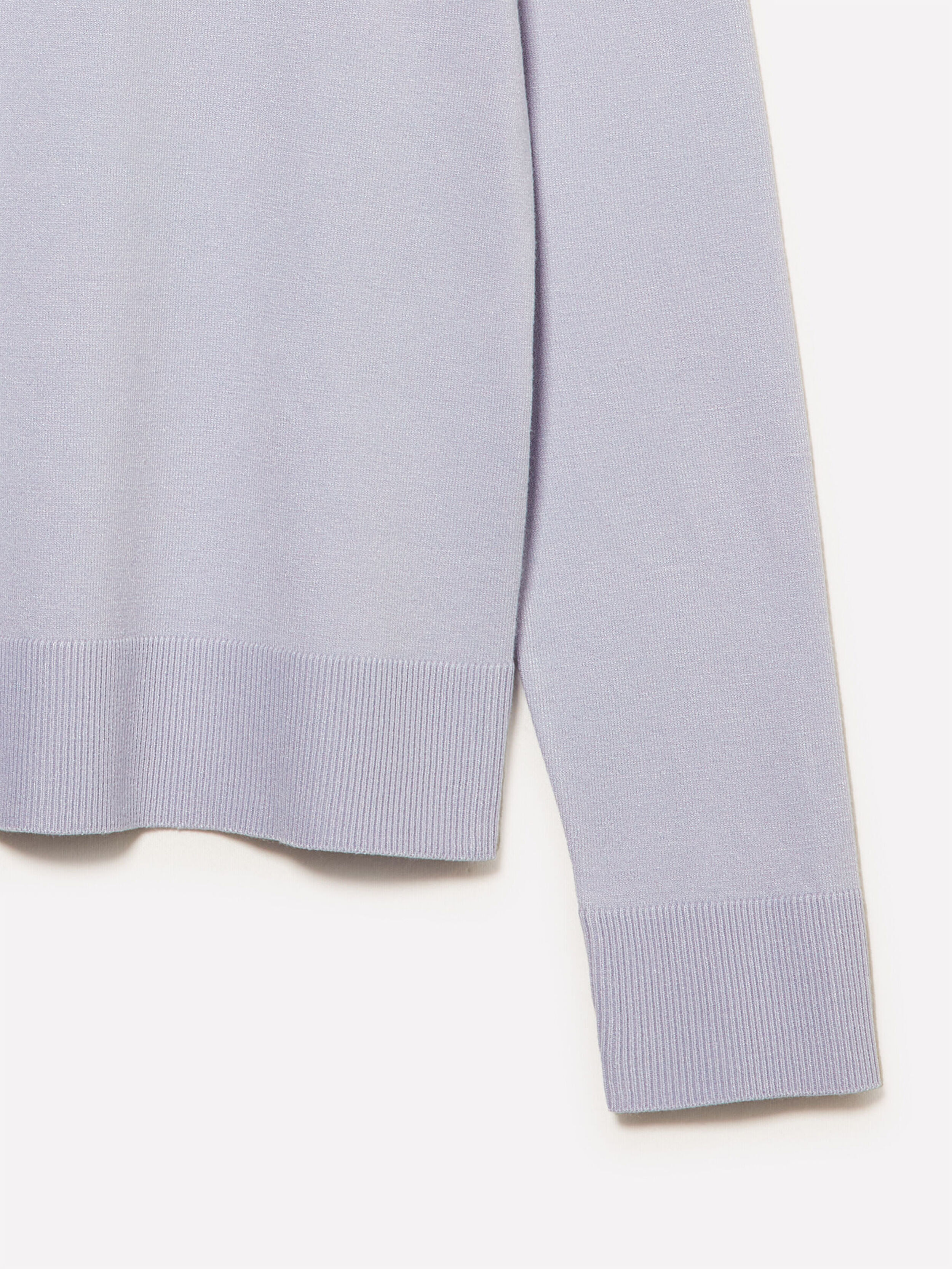 Resim Kadın Açık Lila Viskoz Karışımlı Bisiklet Yaka Regular Fit Kazak