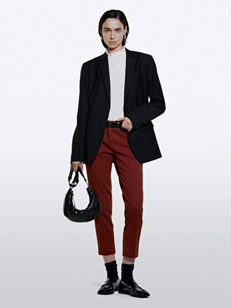 Resim Kadın Krem Yün Karışımlı Yarım Kollu Balıkçı Yaka Kazak