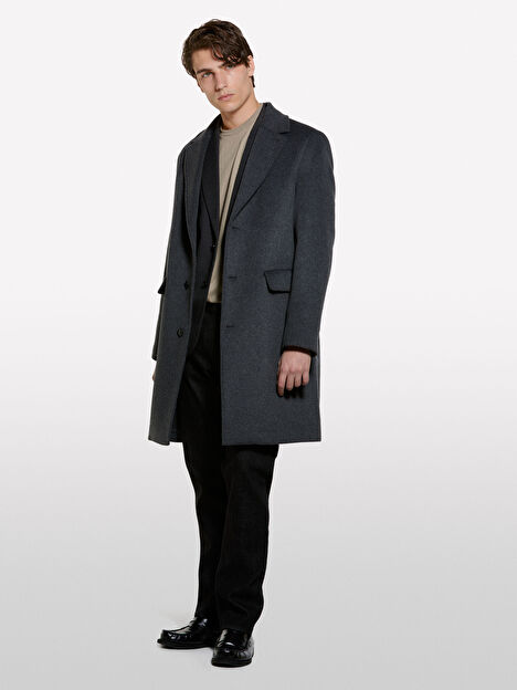 Resim Erkek Siyah Pamuk ve Viskoz Karışımlı Denim Pantolon