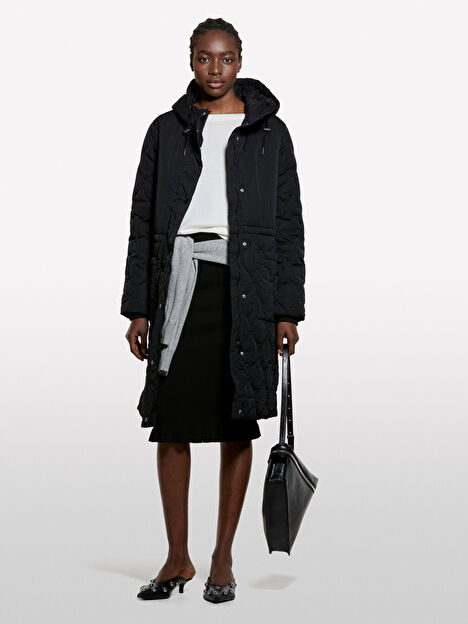 Resim Kadın Krem Yün Karışımlı Kayık Yaka Kazak